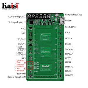 Circuits Kaisi K9208 2022 Version Plaque d'activation du chargeur de batterie pour iPhone 13 12 11 XS / Samsung / Xiaomi / Huawei Mate 30 / P9 // Oppo