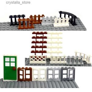 City door windows Accessories Building Blocks House Fence Stairs Ladder MOC Parts Bricks Toy for kid Compatible All Brands Hot L230518