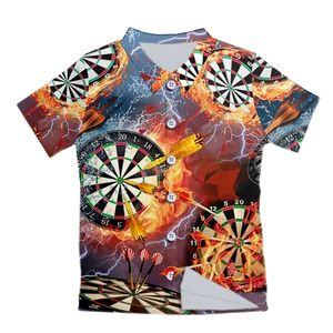 CJLM Camisa hawaiana divertida Dardos 3D Impreso Botón de manga corta S Moda Y2k Ropa Estilo casual Talla grande al por mayor 220623