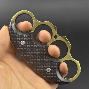 Abrazadera antideslizante de Metal, cuatro dedos, tigre, nudillos, herramienta de pulsera EDC de autodefensa