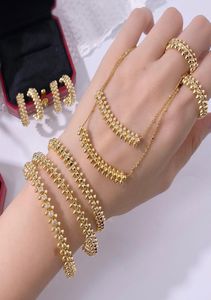 Choque serie pulsera brazaletes Latón chapado en oro 18K nunca se desvanece réplica oficial joyería marca de lujo de alta calidad estilo clásico hig5459961