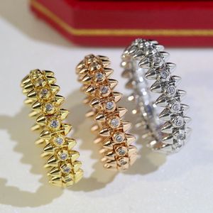Choque Serie anillo para mujer diseñador diamante Chapado en oro 18K T0P calidad más alta calidad de contador moda lujo estilo clásico regalo de aniversario 002