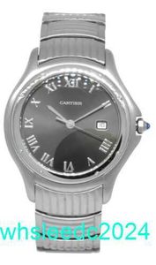 Class Watches Carters Panthere Cougar Reloj de cuarzo para mujer con esfera negra de acero de 33 mm 120000 r HBBA