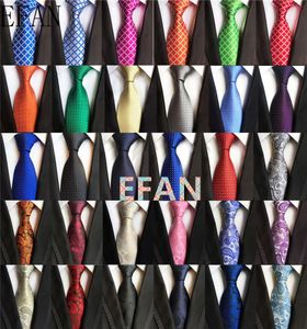 Corbatas clásicas de 8cm para hombre, corbatas de seda 100 lisas a cuadros con puntos para el cuello, traje para hombre, corbata para fiesta de boda