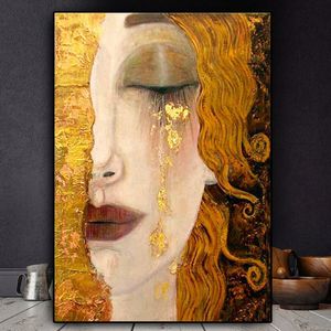 Artista clásico Gustav Klimt Tear Abstract 5D Diamond Painting Retrato Mosaico hecho a mano Mural de pared Póster Decoración del hogar 2011122030