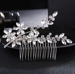 Classement de cheveux en cristaux Crystal Combs Bridal Hair Clips Jewelry Wedding Hair Accessoires Headpices Femme Tiaras JCH1387560136