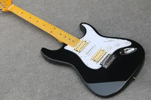 Guitarra eléctrica clásica Dave Murray Signature HSH, guitarra con cuello envejecido negro