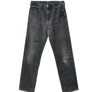 Diseñador clásico para hombre jeans casuales lavado de cuero pegado cruzado tubo recto cintura alta slim fit pantalones versátiles amantes de los deportes de trabajo de moda
