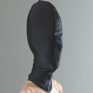 Disfraces clásicos de Halloween Lycra negra con capucha para la cabeza, medias unisex, máscara Zentai fetiche, Hood2802
