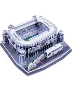 Architecture de puzzle de bricolage classique Santiago Bernabeu Football Stadiums Club Brick Toys Scale Models sets Paper Building Paper X05225802269