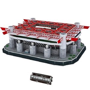 Rompecabezas clásico Giuseppe Meazz San Siro Rompecabezas 3D Arquitectura Stadio Estadios de fútbol Juguetes Modelos a escala Juegos Papel de construcción MX200414