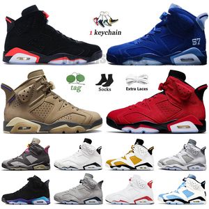 Classique Jumpman 6 Rouge Oreo Chaussures de basket-ball pour hommes Femmes J6 Toro Cool Gris Noir Blanc Infrarouge Cactus Jack Carmine UNC Accueil Scotts Baskets Baskets 36-47