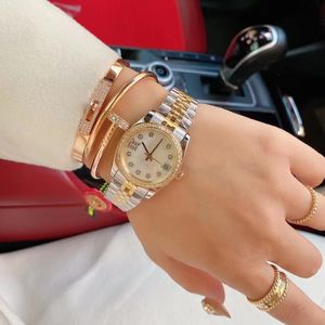 Reloj clásico para mujer, cinturón de acero macizo con 5 cuentas, hebilla original de 31 mm AAA