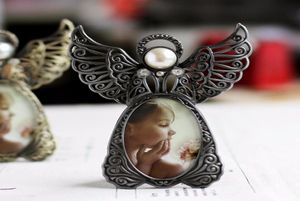 Marco de fotos clásico Baby Po FrameAngel Wings Estilo Vintage Po Marcos para niños Cadre Po ModerneStudio Decor Frames1563327