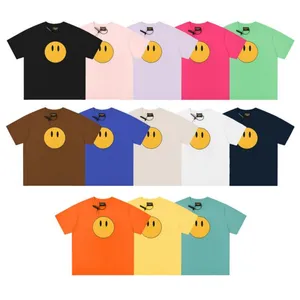 Classique Sourire Visage 100% Marque Designer Américain D'été Coton Lâche BF Hommes et Femmes Couple T-shirt À Manches Courtes En Gros