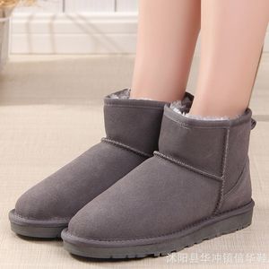 Botas cl￡sicas de la marca WGG Boots populares Australia Australia Genuine Leather Mini Short Short Tall Snow Boot Black Pink US4-US13