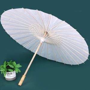 Parapluies classiques du papier blanc 60pcs Parasols de mariage Articles de protection solaire en plein air Tendy Chinese Craft Umbrella Diamètre 20 30 40 60cm HO03 B4