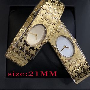 Montre classique pour femme montre de créateur montre de luxe montre de haute qualité montre en or montre à quartz en acier inoxydable montre étanche taille de la montre 21MM montre ovale dorée