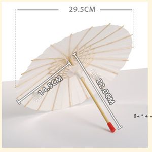 Papiers de bambou blanc classique Parapluie Artisanat Papier huilé Parapluies DIY Creative Peinture vierge Mariée Mariage Parasol Scène RRE12480