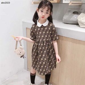 Vestidos clásicos de diseñador para niñas, ropa para niñas, vestido de manga corta de verano, ropa con letras para niños, vestido de fiesta para bebés y niños