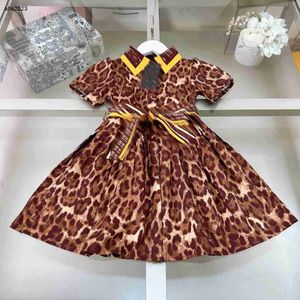 Clásicos diseñador ropa para niños vestidos para niñas Falda con diseño de cintura Vestido de princesa Tamaño 90-150 CM Vestido de bebé con estampado de leopardo sexy 24Mar