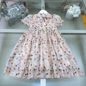 Clásicos diseñador ropa para niños vestidos para niñas Flores bordadas Falda de algodón para bebé Vestido de princesa de encaje Tamaño 90-150 CM Vestido para niños 24Mar