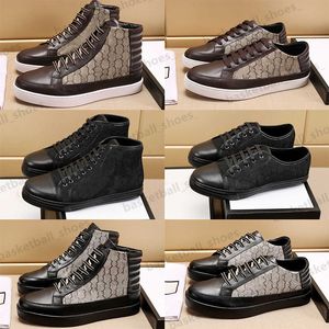 Classiques Designer Rétro Broderie Hommes Chaussures Impression Toile Hommes Baskets En Cuir Haut Baskets Taille 38-45