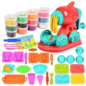 Argile pâte à modeler 12 couleurs créatif enfants argile jouet pâte à modeler ensemble d'outils Hamburger nouilles glace crinière bricolage fait moule jouer maison jouets Kitvaiduryb