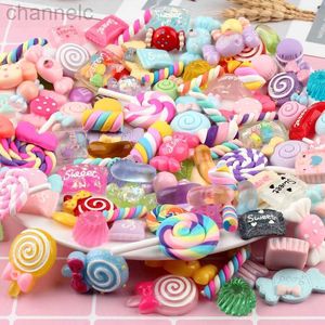 Modelado de masa de arcilla DIY colorido pastel de caramelo suministros de chocolate accesorios resina de cristal juguetes de limo decoración de caja de teléfono adorno artesanal