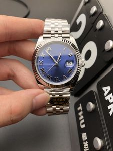 Reloj mecánico automático para hombre Clean Factory, zafiro, 41MM, dígitos romanos de alta calidad, 904L, reloj de diseño resistente al agua
