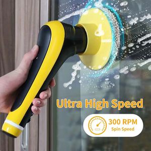 Cleaning Brushes 6 /10 in 1 Electric Cleaning Brush USB Electric Spin Cleaning Scrubber Electric Cleaning Tools Kitchen Bathroom Cleaning Gadgets 231124
