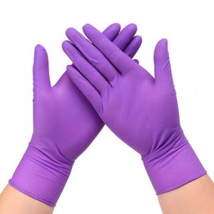 Gants de nettoyage en nitrile 50100 pièces rose violet sans poudre sans allergie jetable en caoutchouc travail à la main mécanicien cuisine beauté 221128