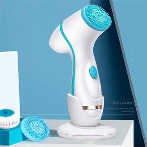 Brosse nettoyante Sonic Nu Face Spin Set Système Galvanica Spa pour le nettoyage en profondeur de la peau Supprimer la machine à points noirs 220209