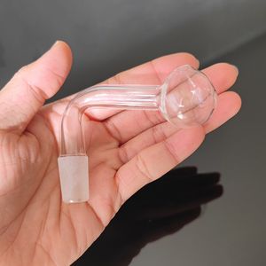 Claro 14 mm Tazones de vidrio para juntas masculinas Pyrex Glass Oil Burner Pipe Tabaco transparente 30 mm Big Bent Bowl Adaptador de cachimba Bongs gruesos Tubos Fumar Shisha Tubes