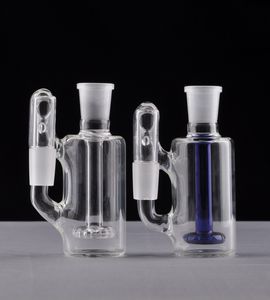 Recolector de cenizas con cabezal de ducha de 18 mm de espesor para bongs de vidrio, cenicero azul de 90 grados gratis