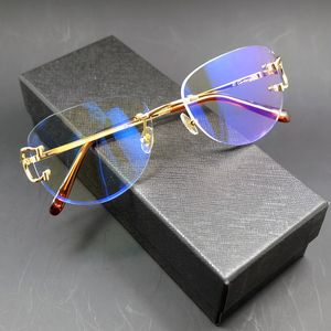 Clear Eye Glasses Frame Fashion Mens Decoration Vintage Carter Luxury Designer Eyewear Stylish Eyeglasses Rimless Optical High Quality