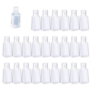 30ml 60ml Clear Flip Cap Bottle Bouteilles de désinfectant pour les mains vides Récipient en plastique rechargeable Emballage transparent