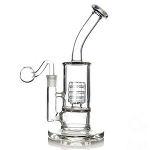 Narguilé en verre épais barboteur avec Matrix Stereo Perc Pipe à eau en verre Bongs avec brûleur à mazout de 18 mm Birdcage Diffusion Dab Rigs Accessoire pour fumer