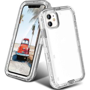 Clear Robot Case Transparent Full Body Defender Cases Cover pour iPhone 14 Pro Max 14Pro 13 13Pro 12 11 XS XR 8 Samsung Galaxy S23 S22 Note 20 Ultra