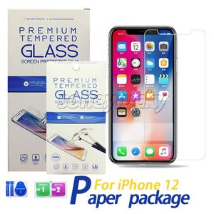 Clear Screen Protector Tempered Glass for iPhone 12 11 Pro X XS XR 7 8 Plus Samsung J5 J7 prime J6 J8 A8 J2 core s10E Max 0.33MM 2.5D 9H with retail paper Package