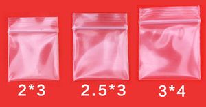 Sacs d'emballage de stockage en plastique à fermeture éclair miniature, largeur claire de 2 à 3 cm, sacs d'emballage pour aliments, bonbons, haricots, bijoux, PE épais refermable, auto-scellant, petit paquet