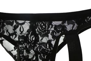 Men de ménage intelligent sous-vêtements Sexy Lace Panties T-back string jockstrap stell de jambe Lingerie mâle sous-pants transparents plus taille