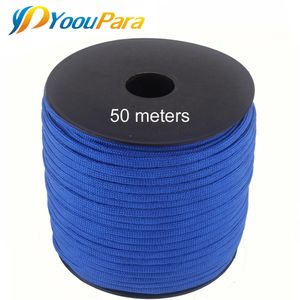 Cordes d'escalade 252 Couleurs 50 M / Bobines Paracord 550 Paracord Rope Type III 7 Stand Parachute Cord Outdoor Camping Survival Wind Rope Wholesale 230617