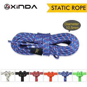 Cordes d'escalade XINDA 10.5mm corde d'escalade diamètre de corde statique lanière haute résistance sécurité escalade équipement de Camping Surviva 231124
