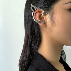 Clip-on Screw Back Punk Fairy Ear Cuff Boucle d'oreille Dark Elf Gothic Wing Clip Non Piercing Boucles d'oreilles Angel 2022 Serpent Boucles d'oreillesClip-on Odet22