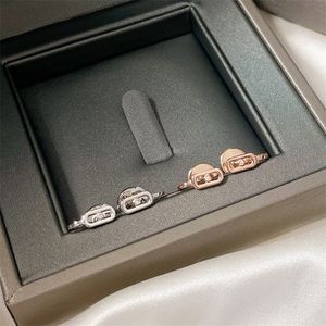 Boucles d'oreilles pour femme en argent sterling S925 à clip vissé en or 14 carats. Associez-le à des boutons d'oreille haut de gamme. 1 1 Bijoux de luxe de mode originaux 230609