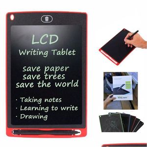 Portapapeles Venta al por mayor 8,5 pulgadas LCD Tableta de escritura Ding Board Blackboard Handwriting Pads Regalo para niños Bloc de notas sin papel Tabletas Memo DHKGQ