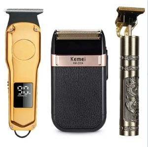 Clippers Hair Clipper Set Hair Cuting Tools Machine for Men Electric Hair Trimm Kemei Beard Shaver Trimm 0mm Men Barber Rechargeable