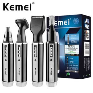 Clippers Trimmers 4in1 rechargeable nose trimmer beard trimer for men eyebrow hair and removal cleaning machine 230328