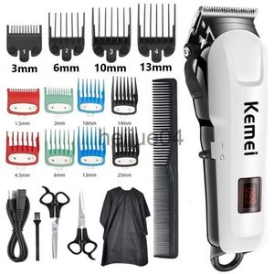 Clippers Trimmers Kemei Electric Hair Clipper Hair Cut hing Wireless Trimmer men Professional Clipper hine Rechargeable Hair Cut Barber 809A x0728